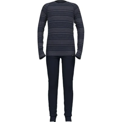 Abbildung von Odlo Thermounterwäsche Kinder Active Warm I Winterleggings und langarm Thermoshirt Mädchen Jungen Warmes Skiunterwäsche Set