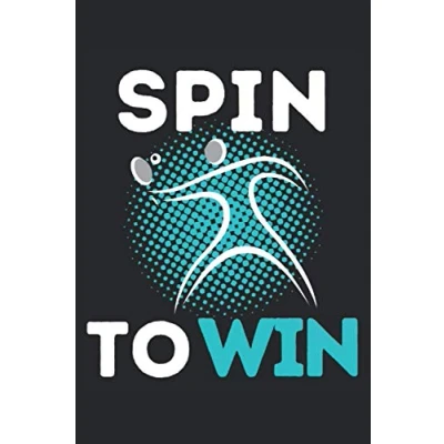Abbildung von SPIN TO WIN! NOTIZBUCH: Notizbuch A5, 120 Seiten, LINIERT Lustiges Tischtennis Spruch Motiv für Tischtennisspieler! Super als Notizbuch, Planer, ... geeignet! Geschenkidee TT Spieler!
