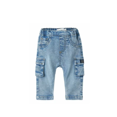 Abbildung von Name it Baggy FIT Cargohose für Kinder, Größe: 74, Medium blue denim