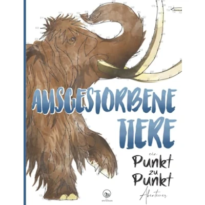 Abbildung von Ausgestorbene Tiere ein Punkt zu Abenteuer: Faszinierende Motive zur Entspannung und Stressabbau Punkte verbinden Ausmalen Malbuch für Erwachsene (Tiere der Erde)