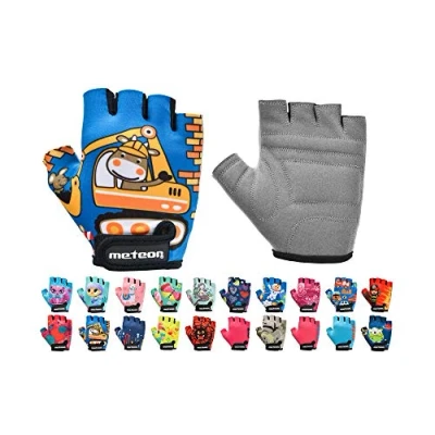 Abbildung von meteor Kinder Fahrradhandschuhe Bike Gel BMX Handschuh Jungen Fahrrad Handschuhe Mädchen radhandschuhe Scooter Tretroller Fahr Rad