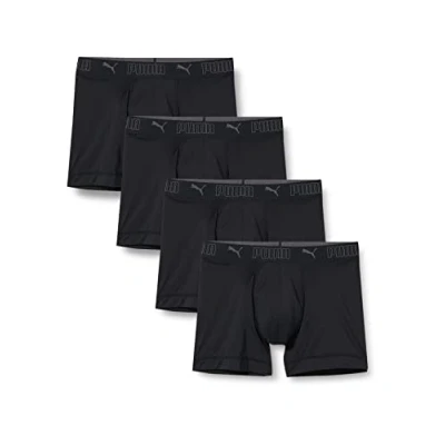 Abbildung von Puma Herren Sport Microfiber Boxer 4p Amazon Unterwäsche, Schwarz, L EU