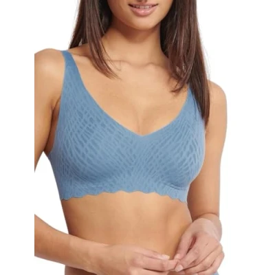 Abbildung von sloggi Damen Zero Feel Bliss Soft Bra, Azura Blue, S Große Größen