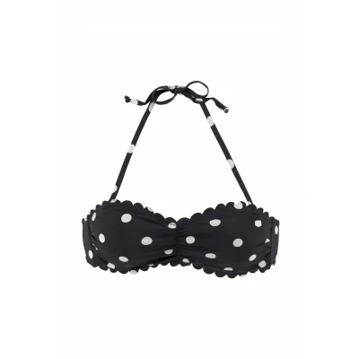 Abbildung von Lascana Bikinitop schwarzweiß, Damen, Größe: 32xA/B, Schwarz weiß
