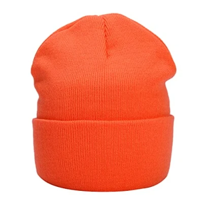 Abbildung von MASADA Damen und Herren Beanie Winter Mütze Neonorange