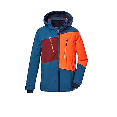 Abbildung von killtec Jungen Skijacke/Funktionsjacke mit abnehmbarer Kapuze und Schneefang, wasserdicht KSW 174 BYS SKI JCKT, dunkel ozean, 176, 39896 000