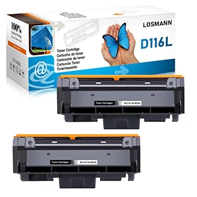 Abbildung von LOSMANN 2x Schwarz Toner Kompatibel für Samsung MLT D116L SL Xpress M2835DW M2870FD M2870FW M2871FW M2875DW M2875FD M2875FW M2875ND M2876 M2885FW M2620D M2620ND M2625D M2625F M2625FN M2625N M2626