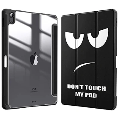 Abbildung von Fintie Hybrid Hülle für iPad Air 11 Zoll (M2) 2024, 5 2022, 4 2020 10.9 mit Stifthalter Stoßfeste Schutzhülle transparenter Hartschale auf der Rückseite, Don&#039;t Touch