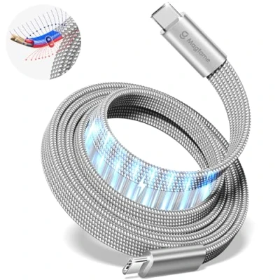 Abbildung von Magtame USB C Ladekabel, 240W magnetisches Typ zu Kabel, 3.3ft/1M Schnellladekabel Nylon Geflochten Kompatibel für Samsung Galaxy