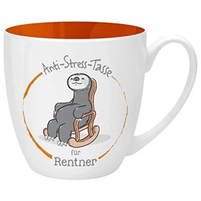 Abbildung von GRUSS &amp; CO Anti Stress Tasse Motiv &quot;Rentner&quot; mit Spruch, 45 cl, New Bone China Geschenk lustig 46263