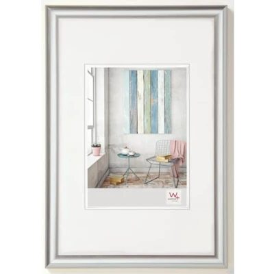 Abbildung von walther design Bilderrahmen silber 24 x 30 cm Trendstyle Kunststoffrahmen KP430S