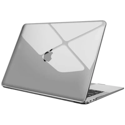 Abbildung von Fintie Hülle kompatibel mit MacBook Air 13 (2018 2020 Version) A2337(M1)/A2179/A1932, Ultradünne Hartschale Schutzhülle Snap Case, Grau