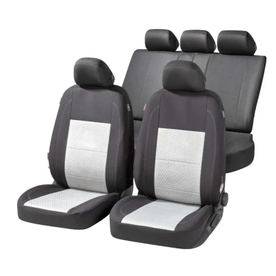 Abbildung von WALSER Avignon ZIPP IT Premium 11872 Sitzschonbezug silber, schwarz Polyester vorne und hinten VOLKSWAGEN: Golf 4, Beetle, 4 Variant