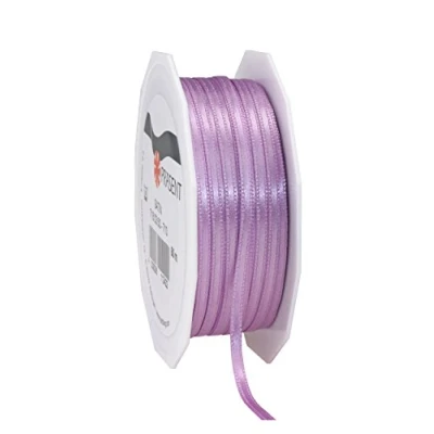 Abbildung von PRÄSENT C.E. Pattberg Satin lila, 50 m Satinband zum Einpacken von Geschenken, 3 mm Breite, Geschenkband Dekorieren &amp; Basteln, Dekoband, Anlass