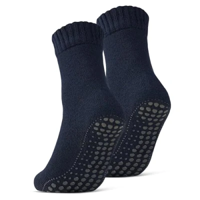 Abbildung von 2 4 6 Paar ABS Socken Herren Damen Anti Rutsch mit Wolle 21463 WP (Navy 35 38)