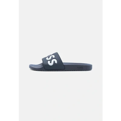 Abbildung von BOSS Aryeh Pantolette flach, Herren, Größe: 39, Dark blue Schuhe