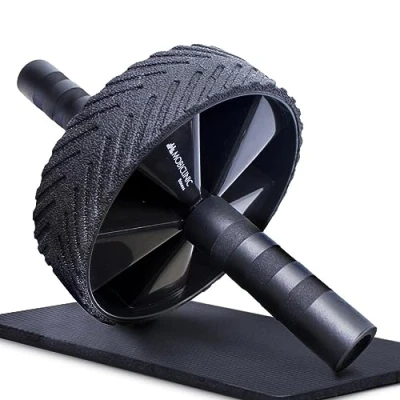 Abbildung von Mobiclinic, Bauchmuskelrolle, Europäische Marke, Inklusive Matte, Bauchmuskel Übungsset, maximale Belastung 150 kg, Heimtraining, Bauchtrainer, Bauchroller für Bauchmuskeltraining