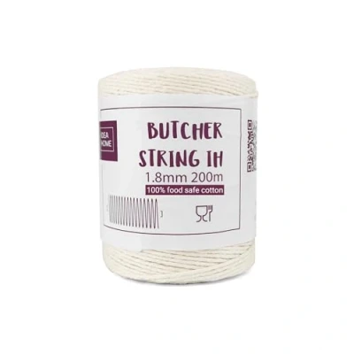 Abbildung von IDEA HOME 200m 1,8mm Bäcker Bindfäden, Baumwoll Garn für die Küche, Lebensmittelunbedenklich, Ideal zum Verschnüren, geeignet Geflügel, Würstchen, Heimarbeiten, Basteln und Dekorieren