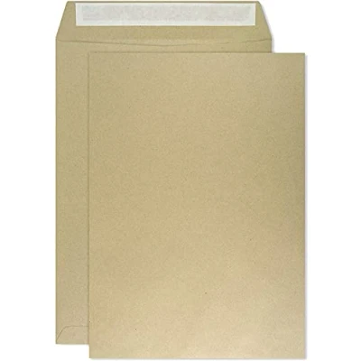 Abbildung von Netuno 50 Versandtaschen DIN B5 Braun 176 x 250 mm 80g Geschäfts Briefumschläge gerade Klappe Haftklebung ohne Fenster Umschläge Großbrief Format Briefkuverts groß Papier