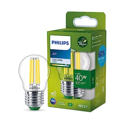 Abbildung von Philips E27 LED Lampe G45 2,3W 485lm 4.000K klar