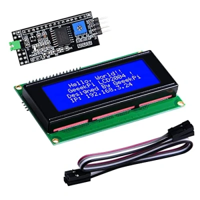 Abbildung von GeeekPi IIC/I2C 2004 20x4 Character LCD Module Display Blue Backlight, Support I2C Protocol, Shield für Arduino UNO Raspberry Pi