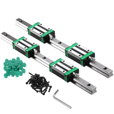 Abbildung von ONLISUM HGR20 800mm 2 Stück Linearschiene mit 4 HGH20CA Lagerkissen Blöcke 20mm für DIY 3D Drucker und CNC Maschine Fräsmaschinen