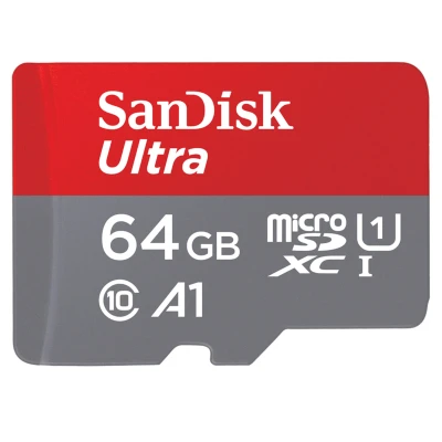 Abbildung von SanDisk Ultra Android microSDXC UHS I Speicherkarte 64 GB + Adapter (Für Smartphones und Tablets, A1, Class 10, U1, Full HD Videos, bis zu 140 MB/s Lesegeschwindigkeit)