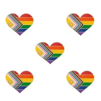 Abbildung von LGBT Pride Abzeichen Anstecknadel Brosche (Intersex Heart)