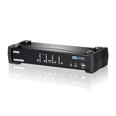 Abbildung von Aten CubiQ CS1784A 4 fach KVM Umschalter (DVI, USB 2.0, 2.1 Audio)