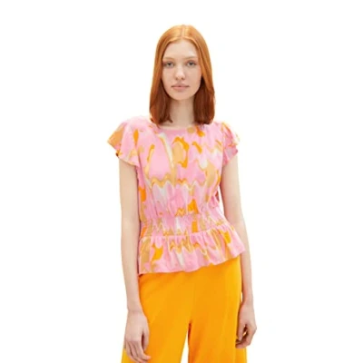 Abbildung von TOM TAILOR Denim Damen 1036582 Bluse mit Muster, 31704 Abstract Pink Print, XL