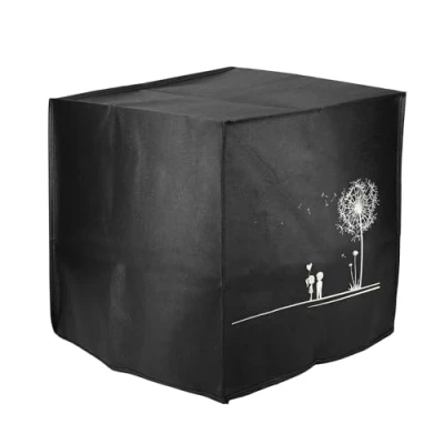 Abbildung von kwmobile Hülle kompatibel mit Russell Hobbs SatisFry Schutzhülle Heißluft Fritteuse Abdeckhaube Case in Weiß Schwarz Pusteblume Love