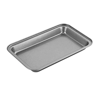 Abbildung von Chef Aid 10E10329 Brownie Blech, antihaftend, 25 x 16 2 cm, toll für Blechkuchen, grau