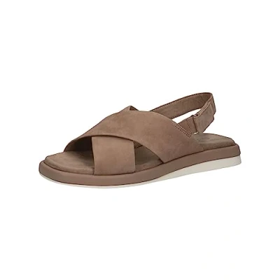 Abbildung von Caprice Damen 9 28102 20 Sandale Flach, Cement Suede, 40 EU