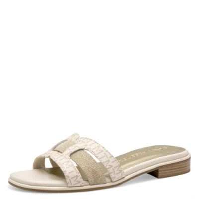 Abbildung von Marco Tozzi Pantolette flach, Damen, Größe: 39, Cream comb Schuhe