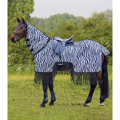 Abbildung von Waldhausen Fliegen Ausreitdecke Zebra Fransen 155/205