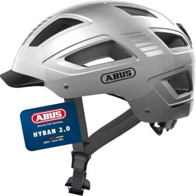 Abbildung von ABUS HYBAN 2.0 Fahrradhelm, Silber (Signal Silver), M