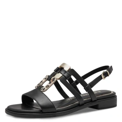 Abbildung von Marco Tozzi Riemensandalette, Damen, Größe: 39, Black/leo Schuhe