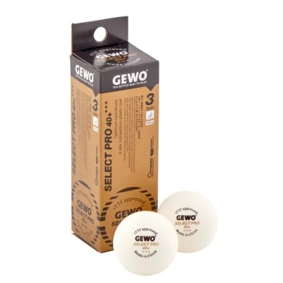 Abbildung von GEWO Select PRO Tischtennisbälle 3 Sterne Tischtennis Ball aus Plastik 40+ mit Naht ITTF zertifizierte Wettkampf Bälle hochwertige Profi Tischtennisbälle, weiß, mm, weiß