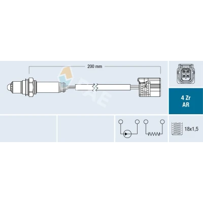 Abbildung von FAE 75632 Lambdasonde HONDA: CIVIC 8 Hatchback