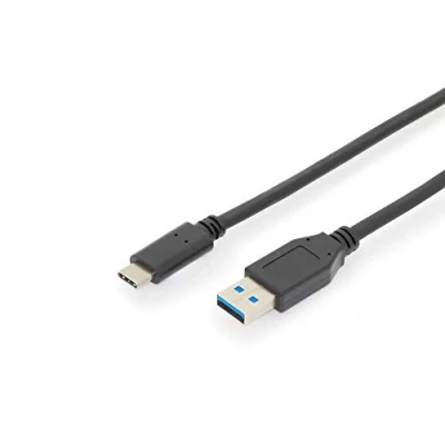 Abbildung von DIGITUS USB 3.2 Gen2 Anschlusskabel 1.0 m A (St) zu C 10 Gbit/s Verbindungskabel Schwarz