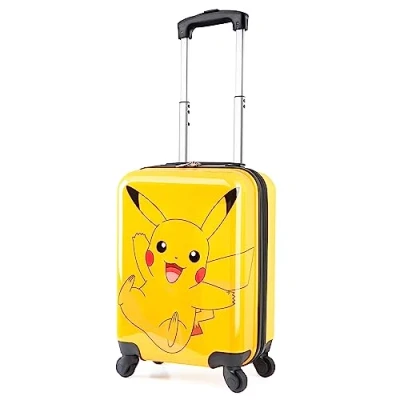Abbildung von Pokemon Koffer Kinder Jungen mit 4 Rollen Mädchen Trolley für den Urlaub Pikachu Reisekoffer Teenager