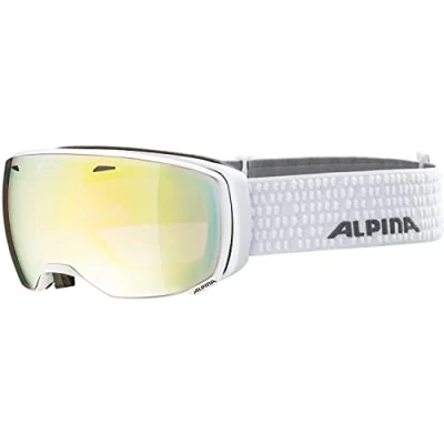 Abbildung von ALPINA ESTETICA Q Verspiegelte, Kontrastverstärkende &amp; Polarisierte OTG Skibrille Mit 100% UV Schutz Für Erwachsene, white, One Size