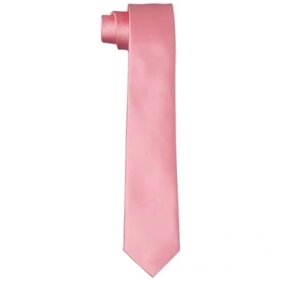 Abbildung von DonDon Krawatten für Herren handgefertigt Seiden Look 6 cm Krawatte Rosa