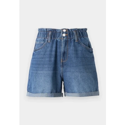Abbildung von Vero Moda Vmlyra Paperbag Jeans Shorts, Damen, Größe: XS, Medium blue denim