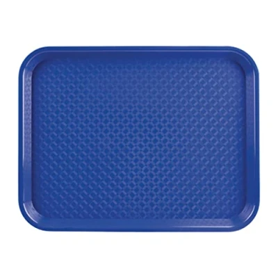 Abbildung von Olympia Kristallon Fast Food Tablett, kleine Größe: 345 x 265 mm/ 13,5 10,5 Zoll, blaues Polypropylen, rechteckiges Restaurant Serviertablett aus Kunststoff, gewerbliches und Heimgebrauch, DP215