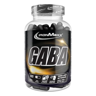 Abbildung von IronMaxx® GABA 100 Hochdosierte Kapseln 1000mg Gamma Aminobuttersäure pro Kapsel Zuckerfreie Pulver
