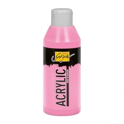 Abbildung von KREUL 84238 Solo Goya Acrylic rosa, 250 ml Flasche, cremige vielseitig einsetzbare Acrylfarbe in Studienqualität, auf Wasserbasis, schnell und matt trocknend, gut deckend, wasserfest