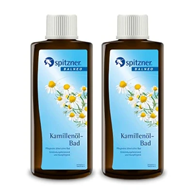 Abbildung von Spitzner Gesundheitsbad Kamillenöl (2 x 190 ml) Gesundheitsfördernde Bade Essenz mit ätherischem Öl der Kamille Entzündungshemmend
