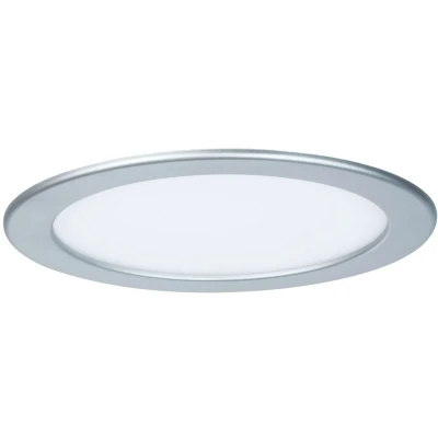Abbildung von Paulmann 92072 LED Einbaupanel rund Deckenleuchte 18W Licht 4000K Neutralweiß Panel Chrom matt IP44 spritzwassergeschützt inklusive Leuchtmittel
