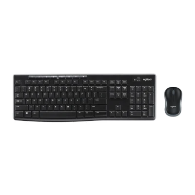 Abbildung von Logitech MK270 Kabelloses Set mit Tastatur und Maus für Windows, Belgisches AZERTY Layout Schwarz